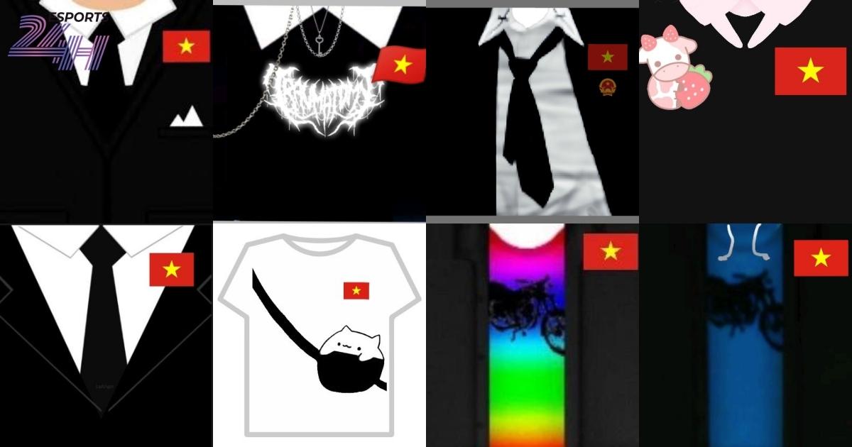 8 Mẫu áo t shirt Việt Nam roblox có logo trước ngực phổ biến