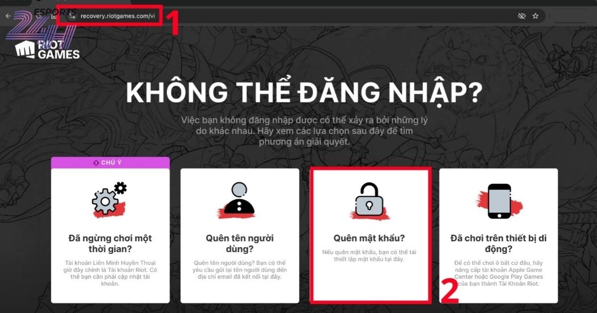 Cách khôi phục tài khoản Riot Games bằng gmail bước 1 2