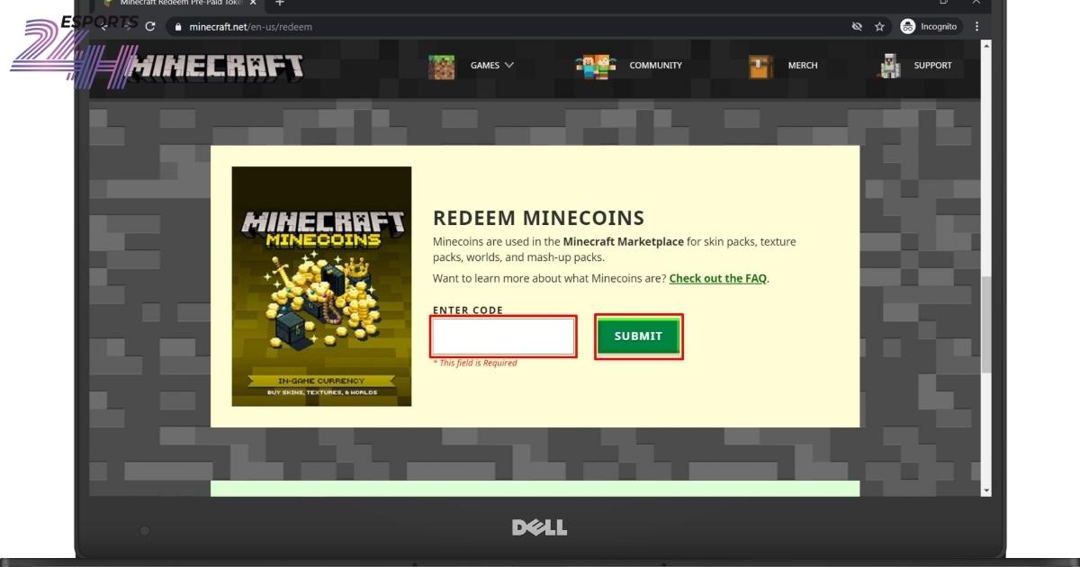 Cách nhập Giftcode Minecraft nhận thưởng