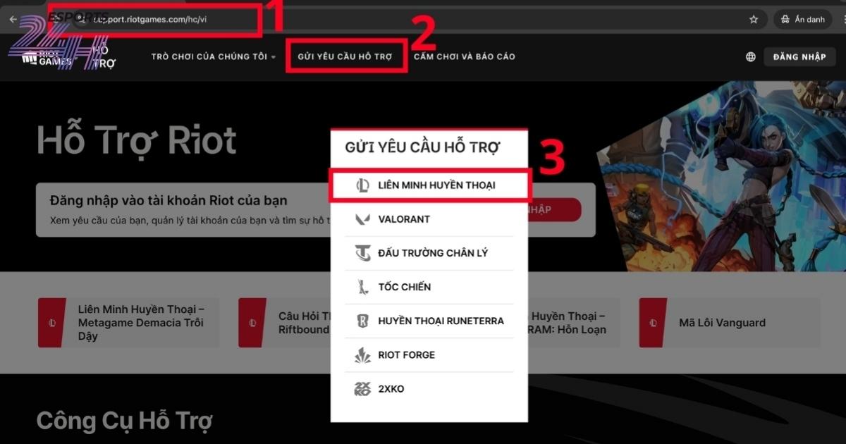 Cách xác nhận tài khoản Riot bị khóa hoặc yêu cầu xác minh bước 1 2 3