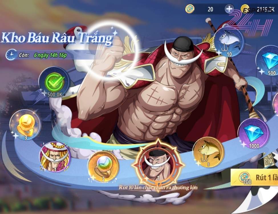 Code huyền thoại hải tặc siêu ngon