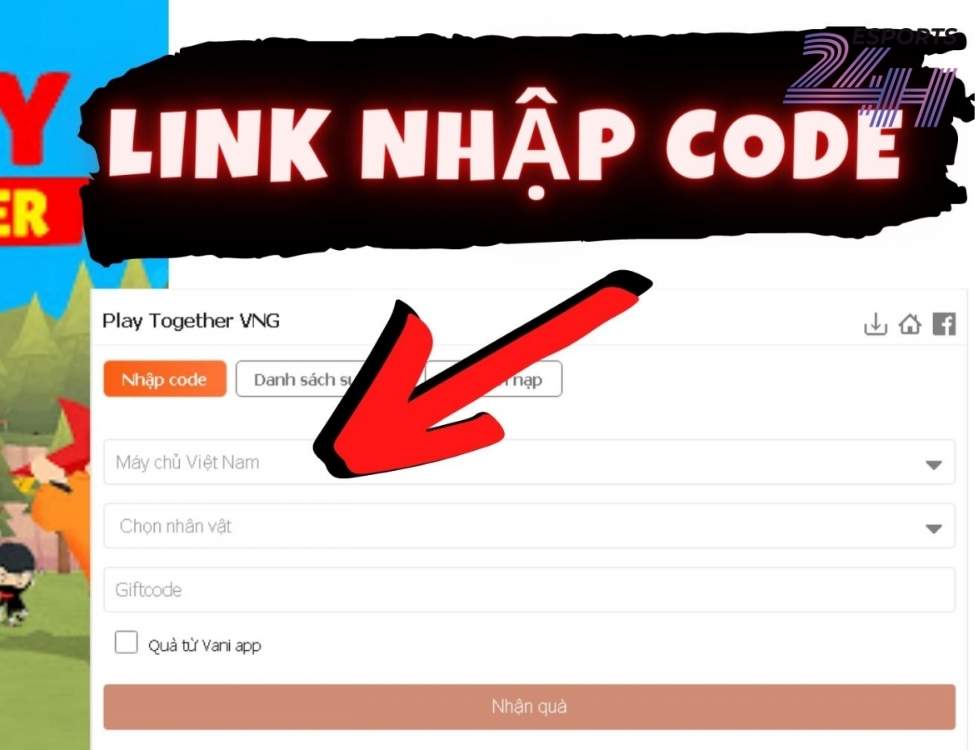 Hướng dẫn nhập code Play Together VNG chi tiết