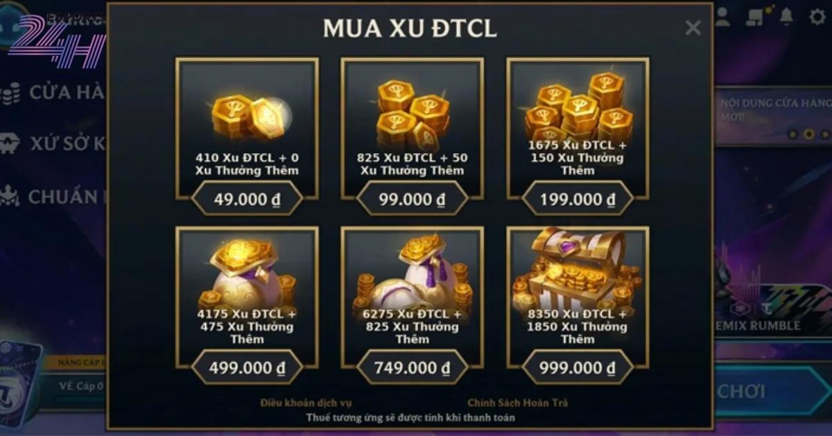 Một số lưu ý khi nạp ĐTCL