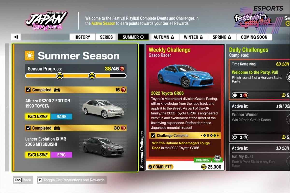 Phần thưởng xe hiếm độc quyền trong Forza Horizon 6