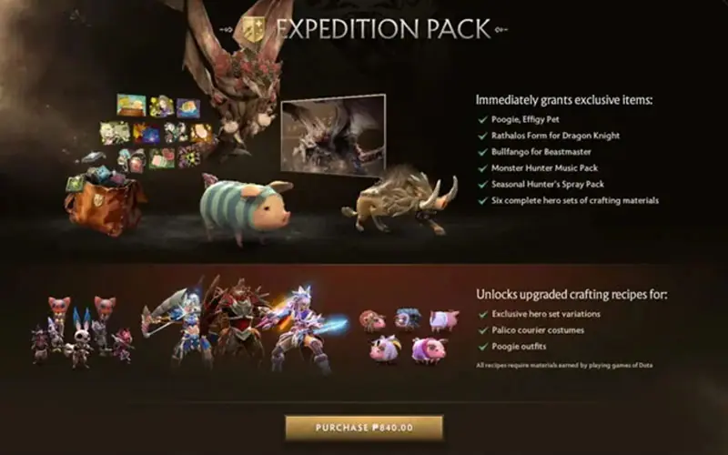 Sự kiện Dota 2 x Monster Hunter set đồ Dragon Knight Rathalos