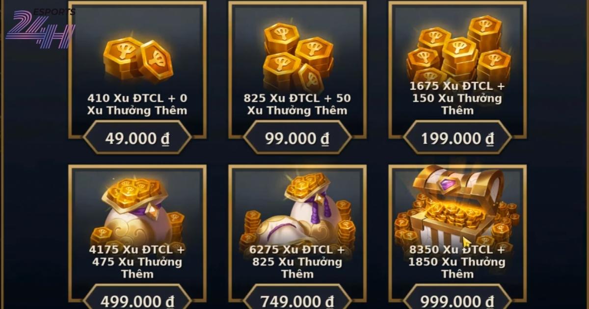 Trang nạp chính thức của TFT Riot