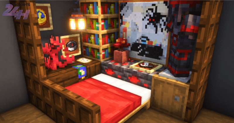 Bố trí giường ngủ khi xây nhà trong Minecraft
