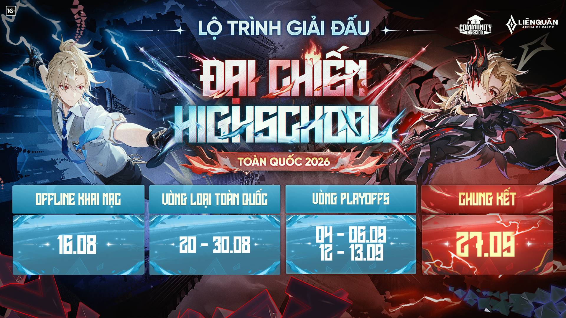 Lộ trình giải đấu Đại chiến highschool toàn quốc 2026