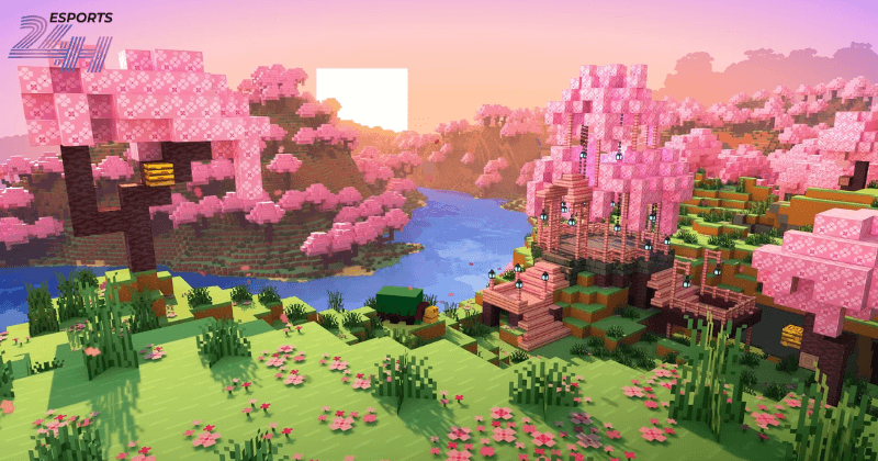 Thu thập vật liệu khi xây nhà trong Minecraft